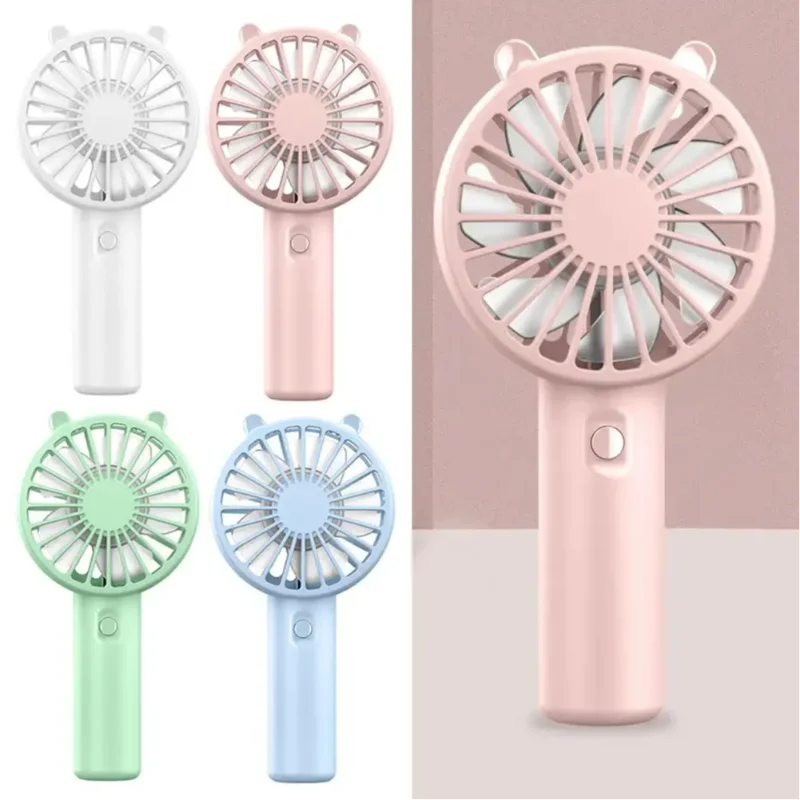 Xiaomi Handheld Fan Portable Mini USB Rechargeable Fan Small Makeup Eyelash Cooler Women Girls Office Travel Air Cooler Cute Fan