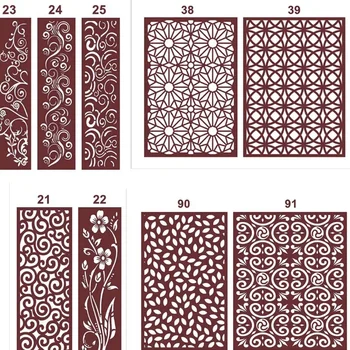2000 DXF EPS รูปแบบ Simple Vector Drawing CNC ตัดเลเซอร์แกะสลักประตูหน้าต่างผนังแพคเกจตกแต่งไฟล์การออกแบบ