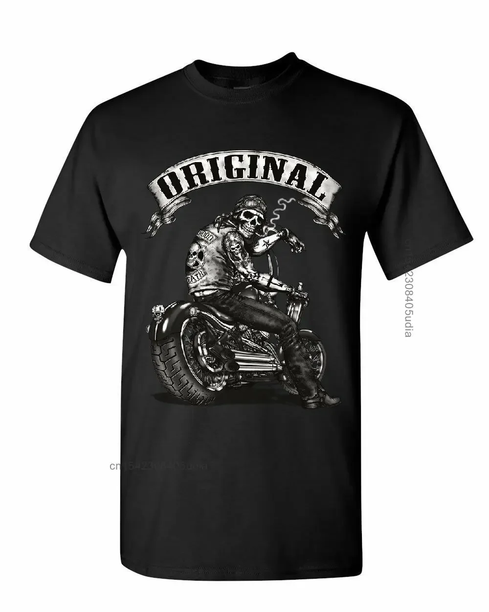 

Original Biker Skull T-Shirts Ride Or Die Route 66 Motorcycle Mc New T Shirt Men Summer Design T Shirt