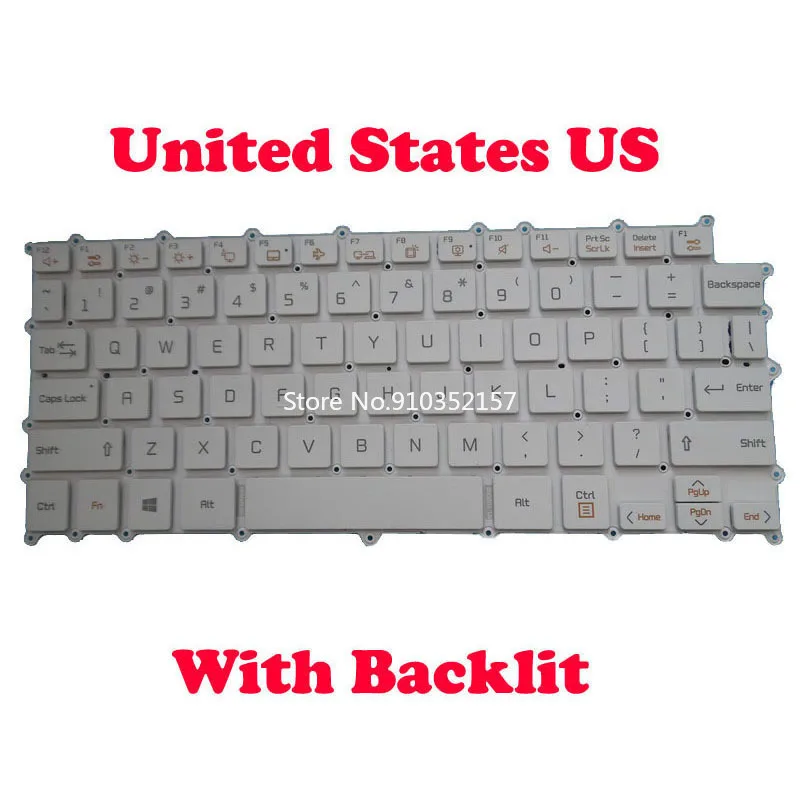 

Backlit US JP KR BR TW PO SP Keyboard For LG 13Z990 13Z990-G 13Z990-V LG13Z99 13ZD990 13ZD990-G 13ZD990-V 14T90N White/Black