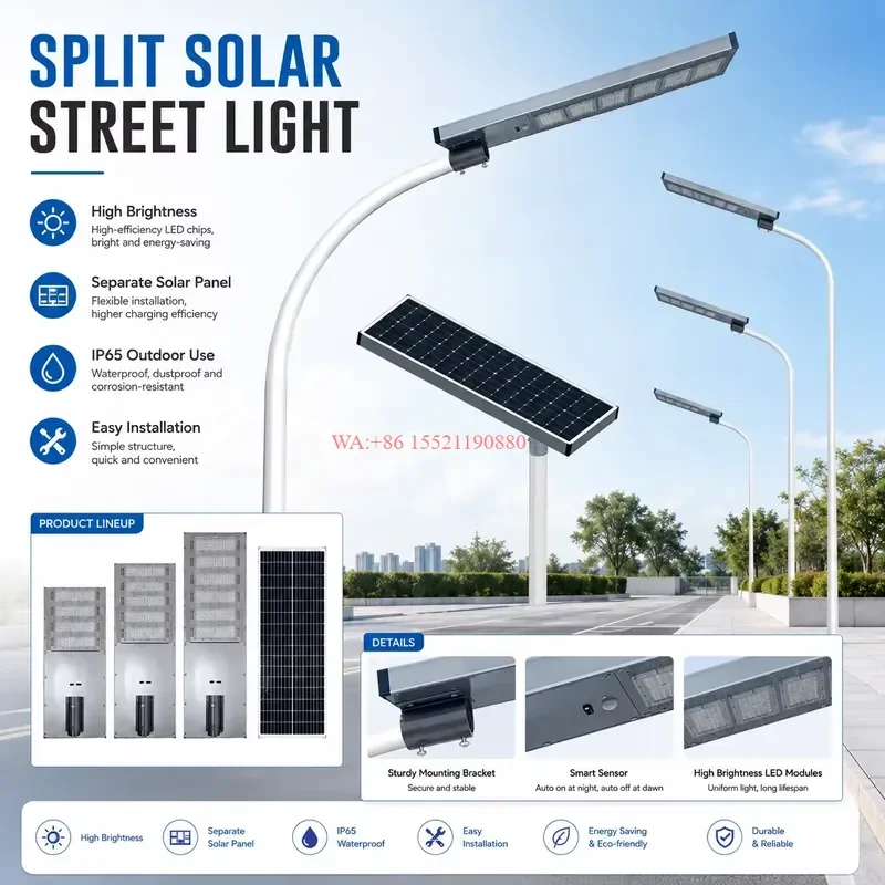 wmwmnu for Wide Area IP66 Solar Street Light Large Coverage Outdoor LED Road Lamp with AC DC Battery Power ROHS Certified 10