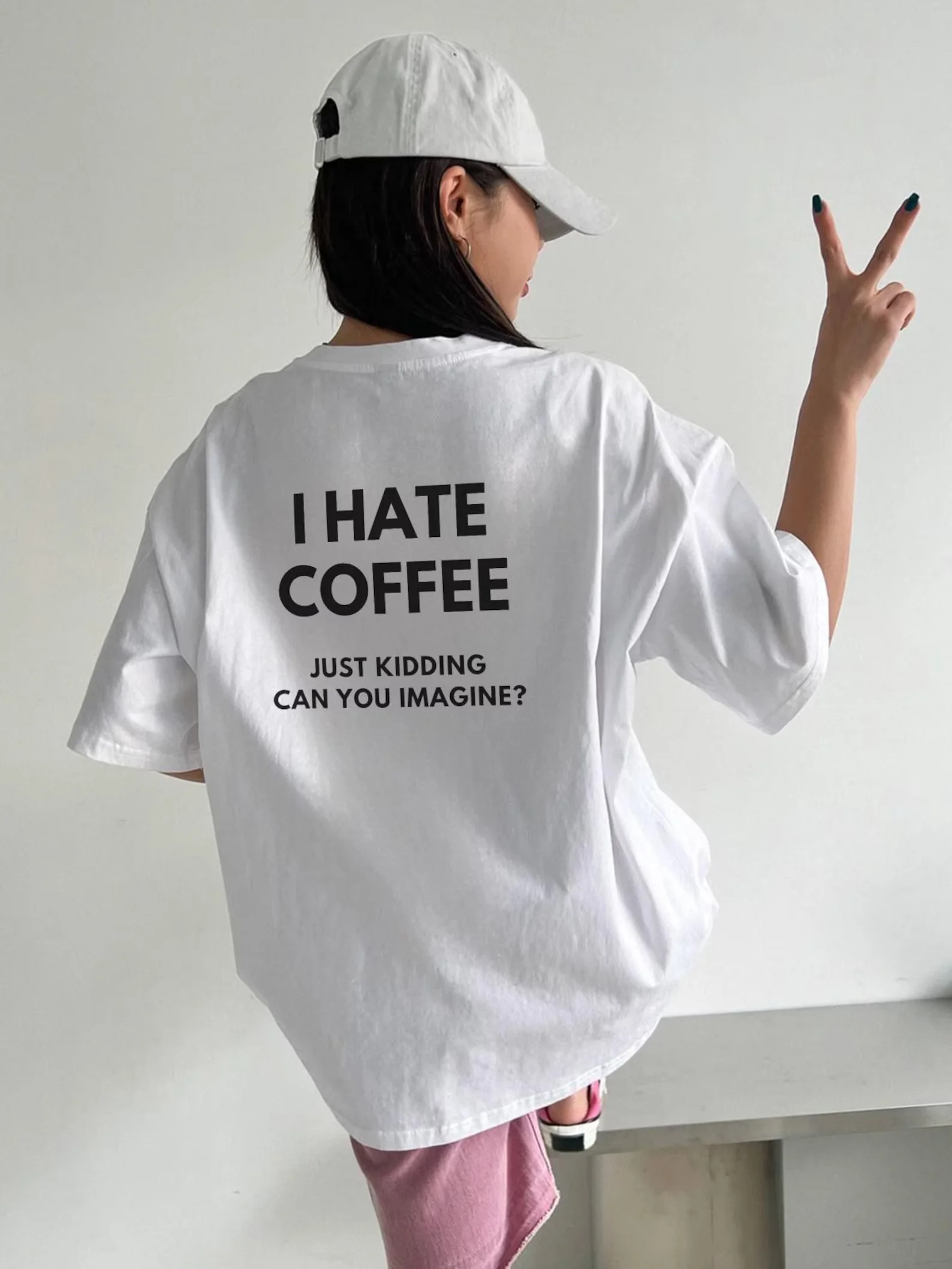 Skuggnas I Hate Coffee Just Kidding T-Shirt Funny Coffee Lover Tee Sarcastic Caffeine t shirts Cotton Fashion shirt Drop Ship