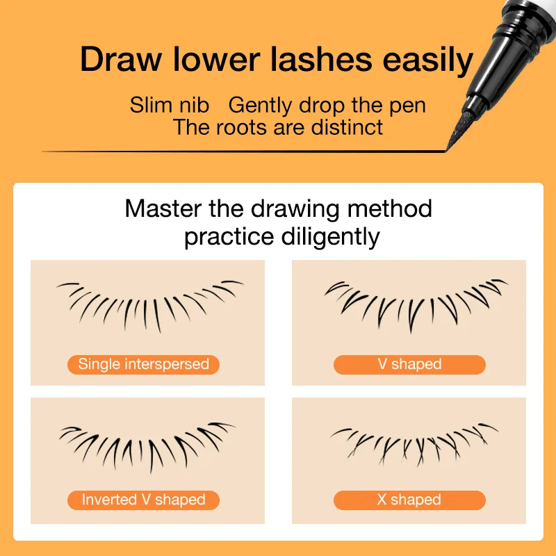 Kemelo Slim Dazzle Liquid Eyeliner Waterproof and Sweat-proof Female Beginners Four-color Optional