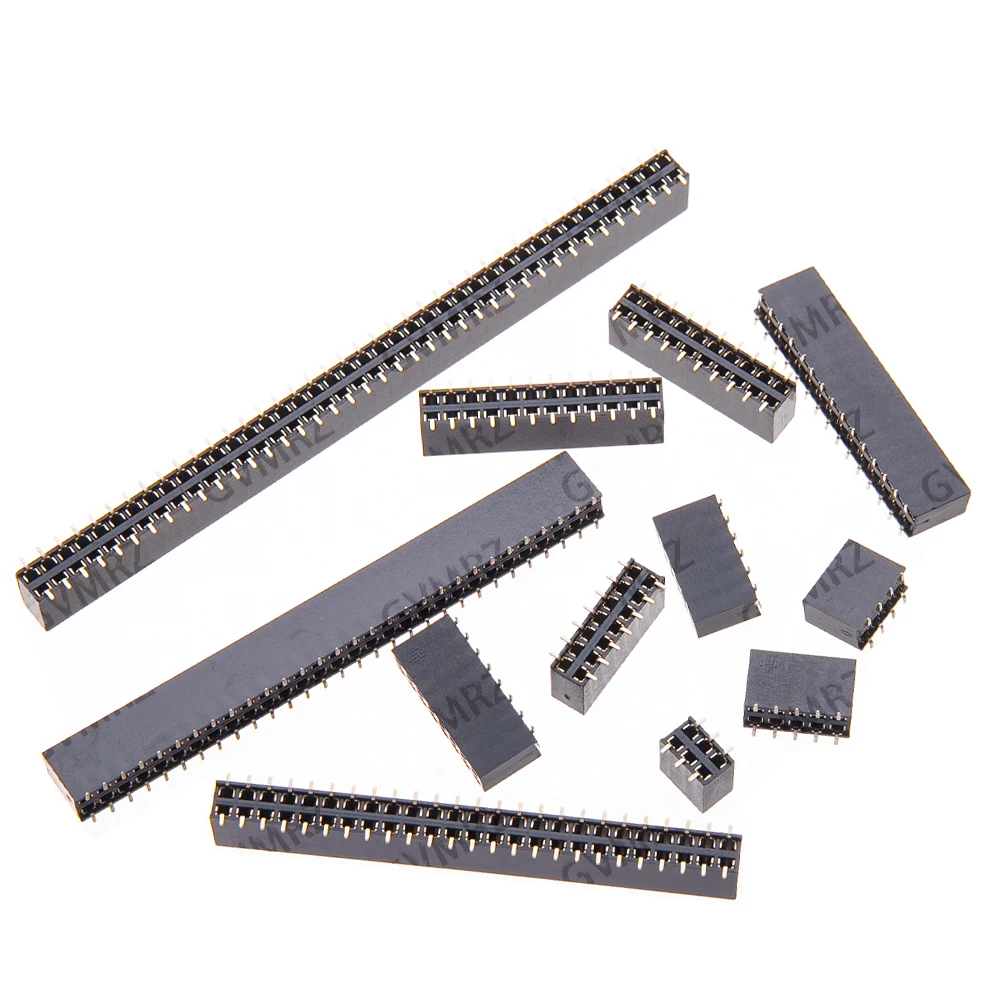 10pcs  2 * 2/3/4/6/1 SMT 2.54mm Double Row Female Breakaway PCB Board Pin Header socket Connector Pinheader