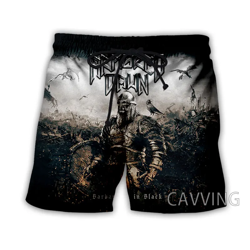 

New Fashion Women/Men's 3D Print ARMORED DAWN Rock Summer Beach Shorts Streetwear Men Quick Dry Vacation Casual Shorts