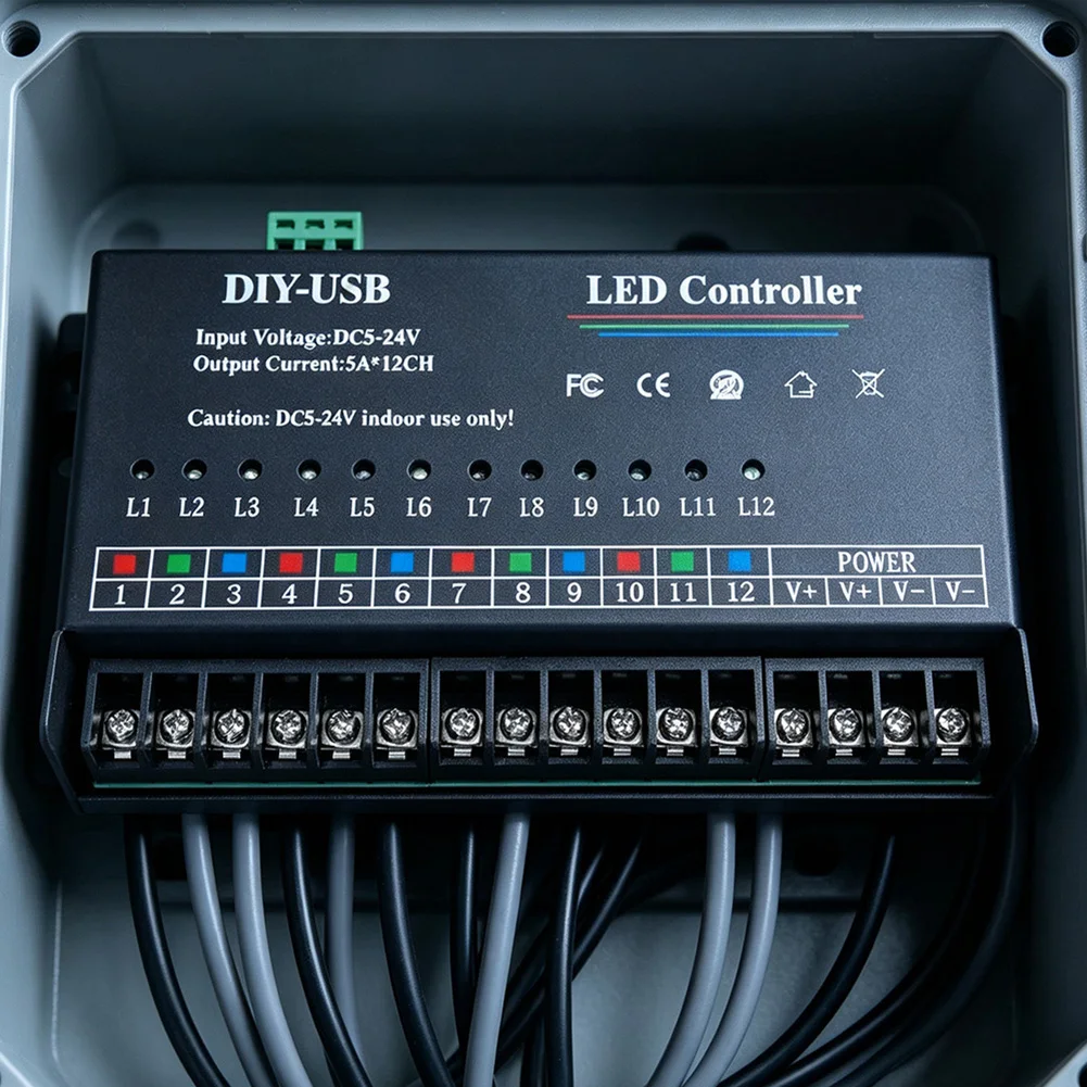 For Custom Lighting Scenes 12 Channel LED Controller Monochrome LED Driver Easy Programming Led Controller Rgb Controller