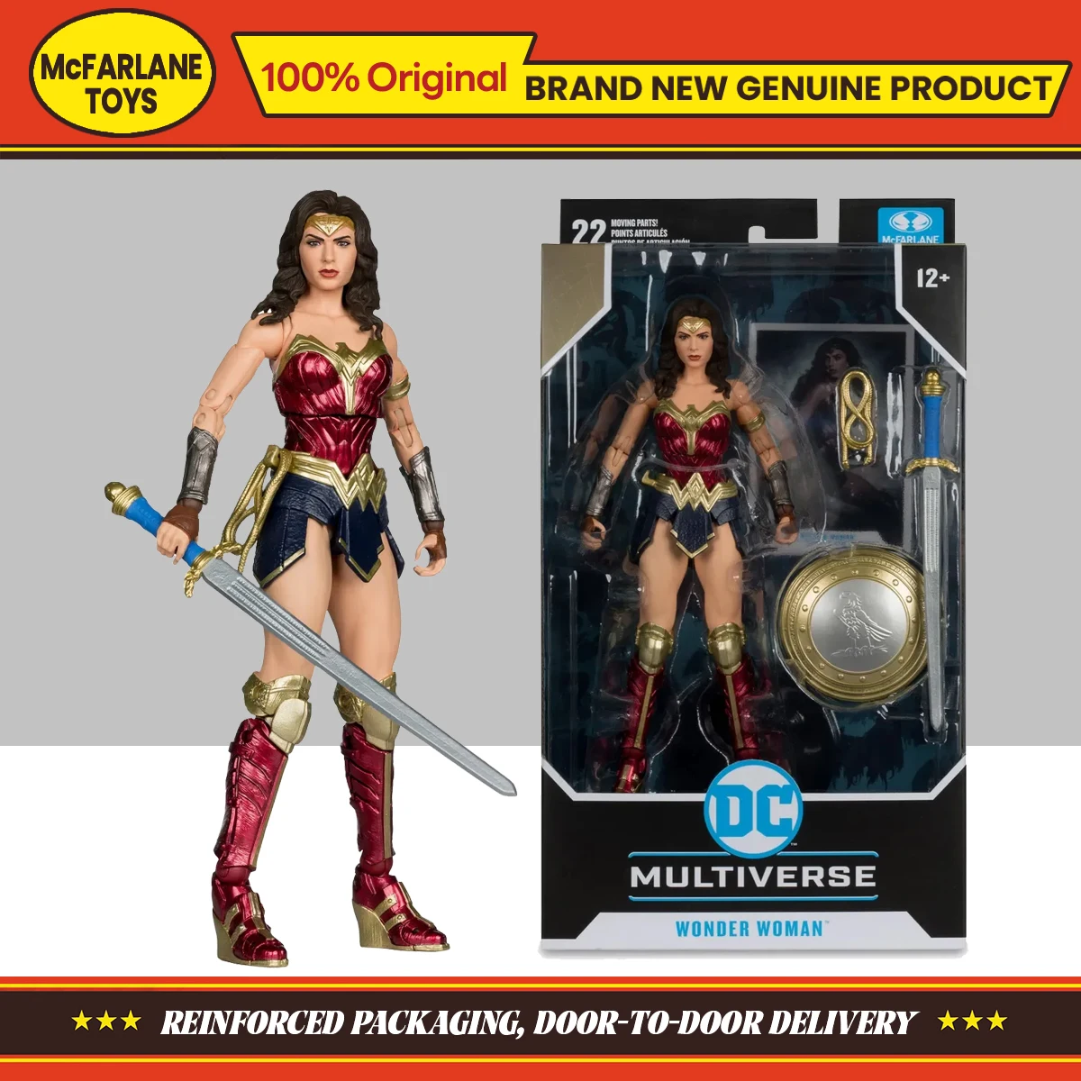 McFarlane Toys Batman v Superman: Dawn of Justice Wonder Woman 7 inches Action Figure Collection Original Model Ornament Gifts