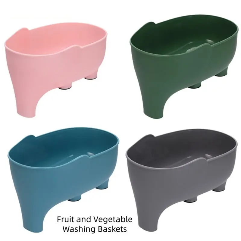 ABEZ Multifunctional Elephant Shaped Drain Basket For Efficient Fruit And Vegetable Washing