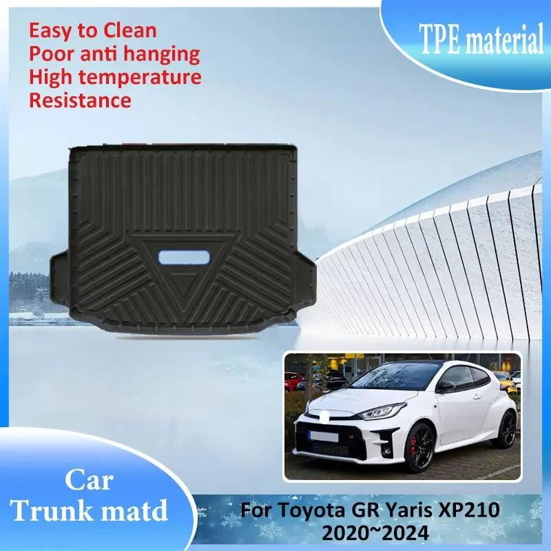 

For Toyota GR Yaris XP210 2020~2024 TPE Material Trunk Mat Rear Cargo Liner Waterproof Protector Storage Pad Anti slip Accessory