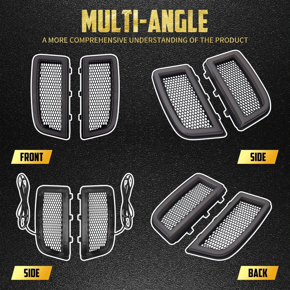 Motorcycle LED Lower Fairing Light Turn Signal Running Inserts Lamp For Harley Touring Ultra Limited Street Road Glide 2014-2024