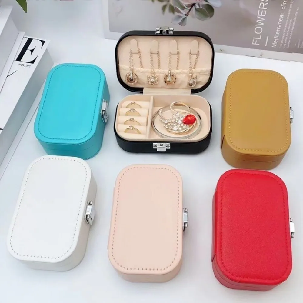 معكرون اللون مجوهرات صندوق تخزين الغبار حجم صغير مجوهرات حقيبة للتخزين المفاجئة زر سوار قلادة صينية