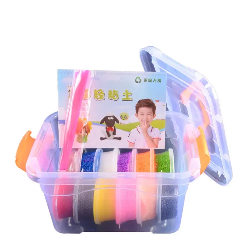 12/24/36 Colors Air Dry Plasticine Modeling Clay for Children Polymer Educational 5D Toy Kids Gifts Play Light Playdough Slime