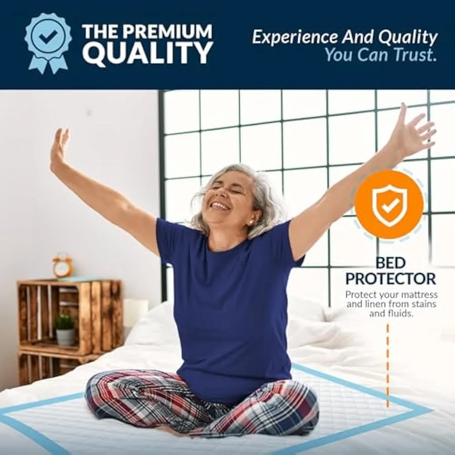 MED PRIDE Wegwerponderlegger 23'' X 36'' Incontinentiepads Chux Bedhoezen Puppytraining |   Dikke superabsorberende bescherming
