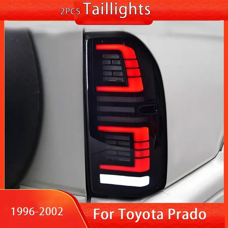 Cars Accessory LED Taillight For 1996-2002 Toyota Land Cruiser Prado Rear Lamp Hella LED Lights Car Accessories Tailli