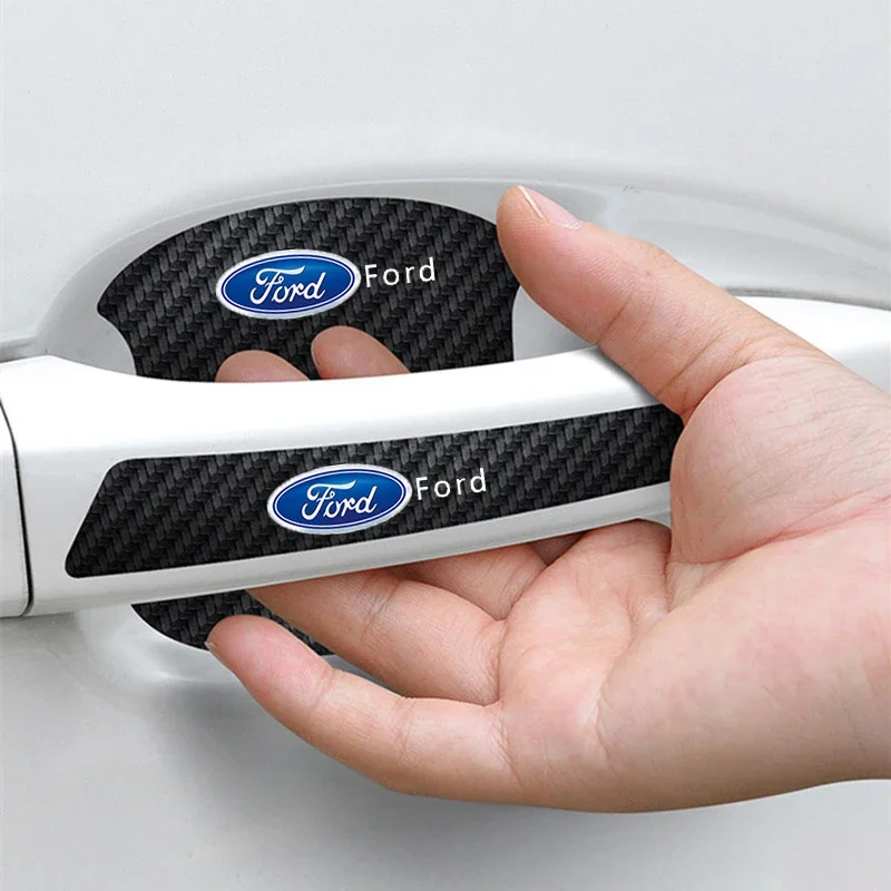 For Ford F150 Focus 2 3 Fiesta Kuga Escort Mondeo Explorer Edge Transit Car Door Wrist Bowl Handle Luminous Protective Sticker