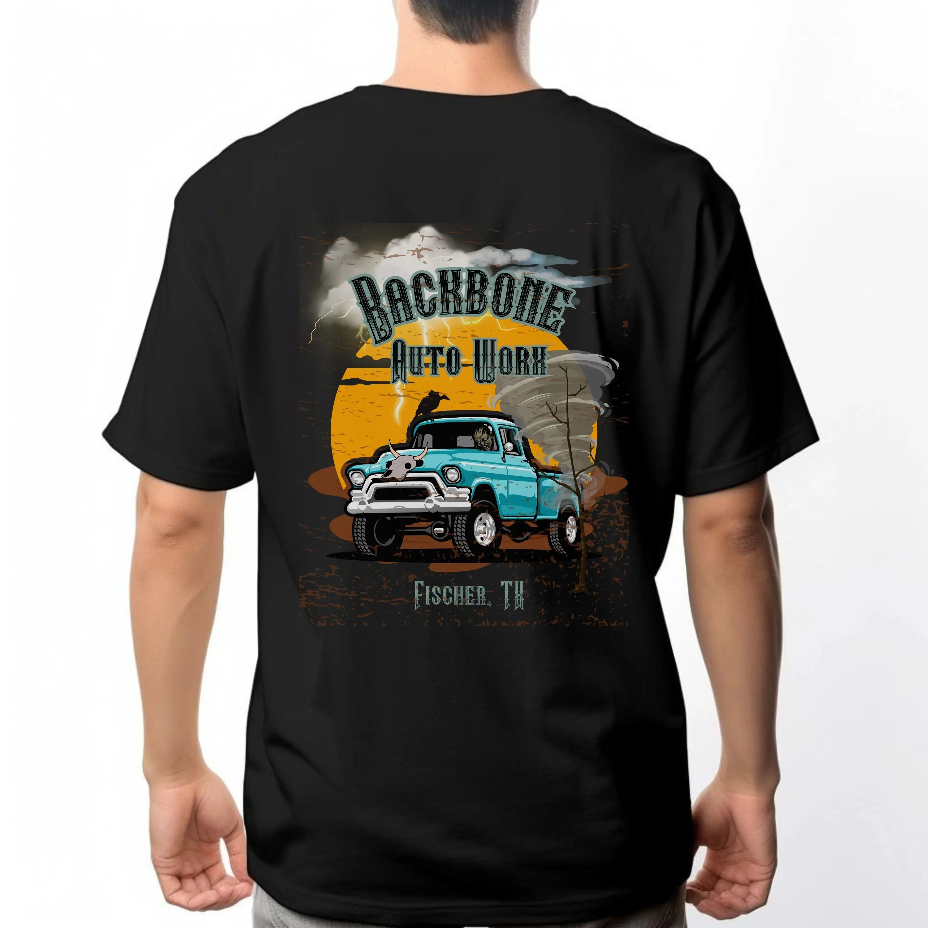 Backbone Auto Worx Shirt Zombie Shop T Biker Mechanic Hotrod Automotive Speed Car Gift