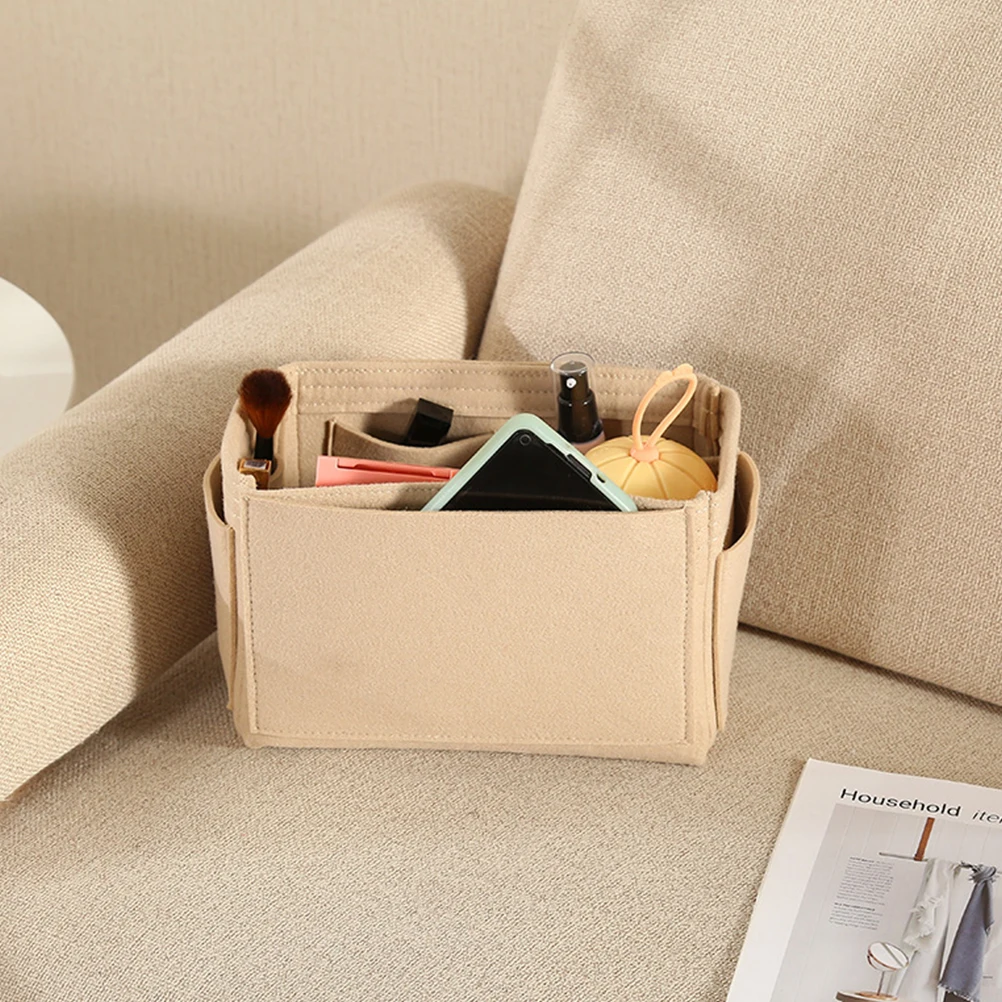 

Large Capacity Cosmetics Bag Durable Makeup Felt Cosmetics Bag ganizer Toiletry Storage Pouch Suitable For Brushes