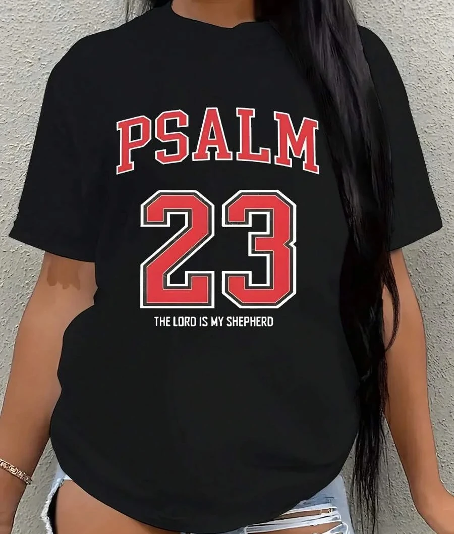 

Women's Sleeved Printed T-Shirt Christian T-Shirt" Hip-Hop Style T-Shirt Summer