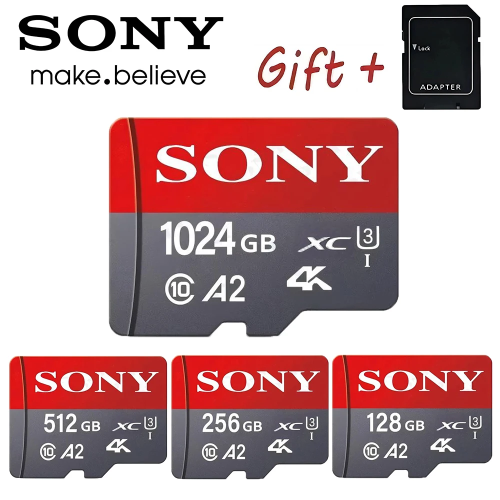 -Sony Micro Memory Card 1TB 512GB 256GB SD Card High Speed 128GB 64GB C10 TF Flash Card for Phone Monitoring Camera Minisd