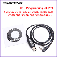 USB Programming Cable With CD for Baofeng UV-5R 82 888S UV-16 PRO UV-G30 S9 17 Pro Quansheng UV-K5 5R Plus Walkie Talkie Radio