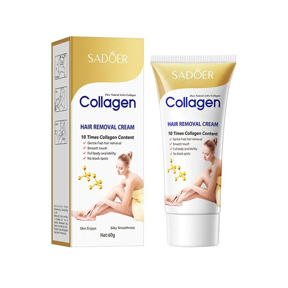 60g Sadoer Collageen Ossein Ontharingscrème Niet Irriterend Privates Oksel Arm Oksel Verwijdering Been Snel Haar Lichaam Hele C7a1
