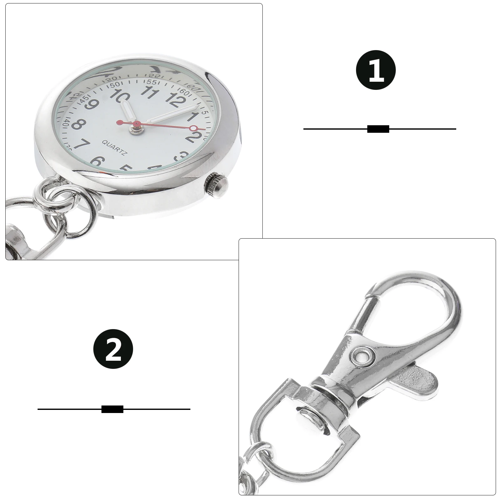 Female Pocket Watch Nurse Watch Portable Pocket Watch Keyring Student Exam Quartz Watch Jewelry gift Vintage hanging Watch decor