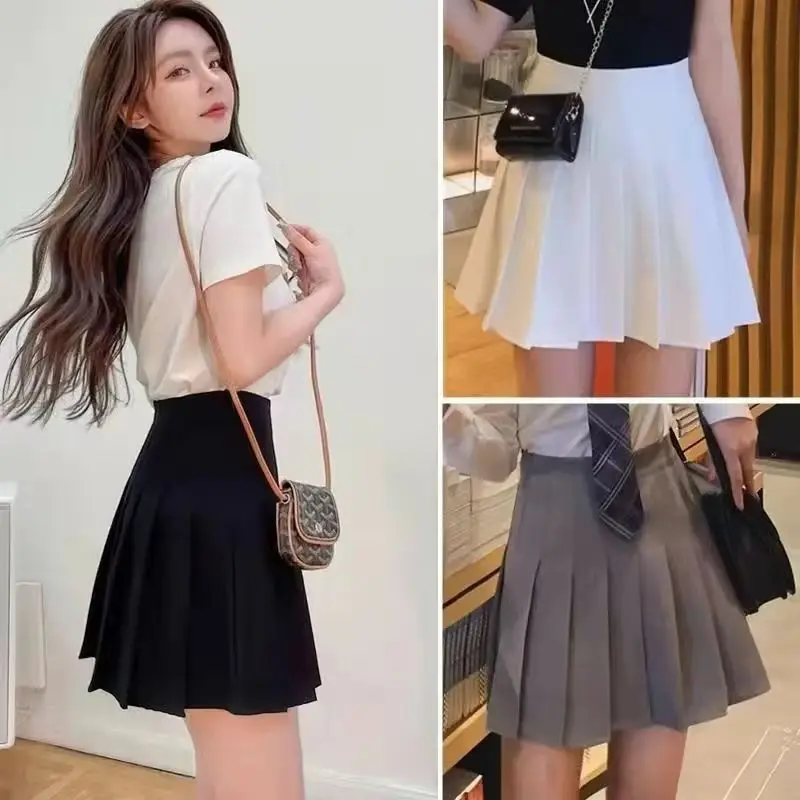 2026 Summer New Women Tennis Sports Pleated Skirt Spicy Girl Style High Waisted Korean Version Versatile A-line Short Skirt
