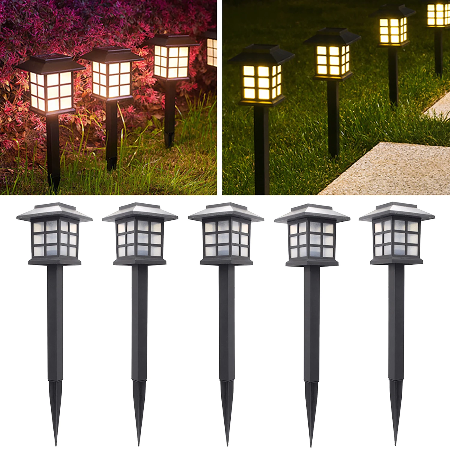 

2Pcs Solar Pathway Lawn Light Waterproof Outdoor LED Lamp Garden Flower Bed Landscape Yard Patio Driveway Walkway Path Lighting