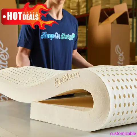 Pure Green Natural Latex Mattress Topper - Medium Firmness - 2 Inch - Queen Size (GOLS Certified Organic)