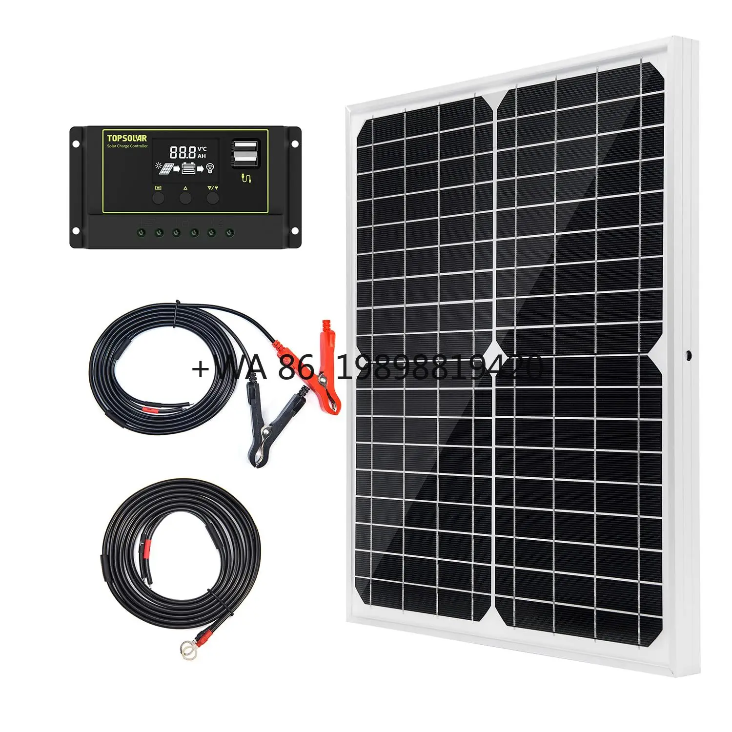 

Hot Sale 100W Solar Cell Panel Kit USB18V/ 5V Outdoor Solar Panel with Controller