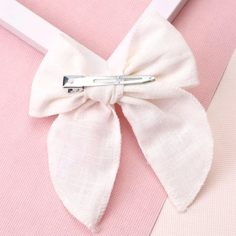 Fashion Embroidery Rabbit Hairpins Ribbon Pink Ballet Shoes Hair Bows Clips Girls Barrettes Headwear Hair Styling Accessories