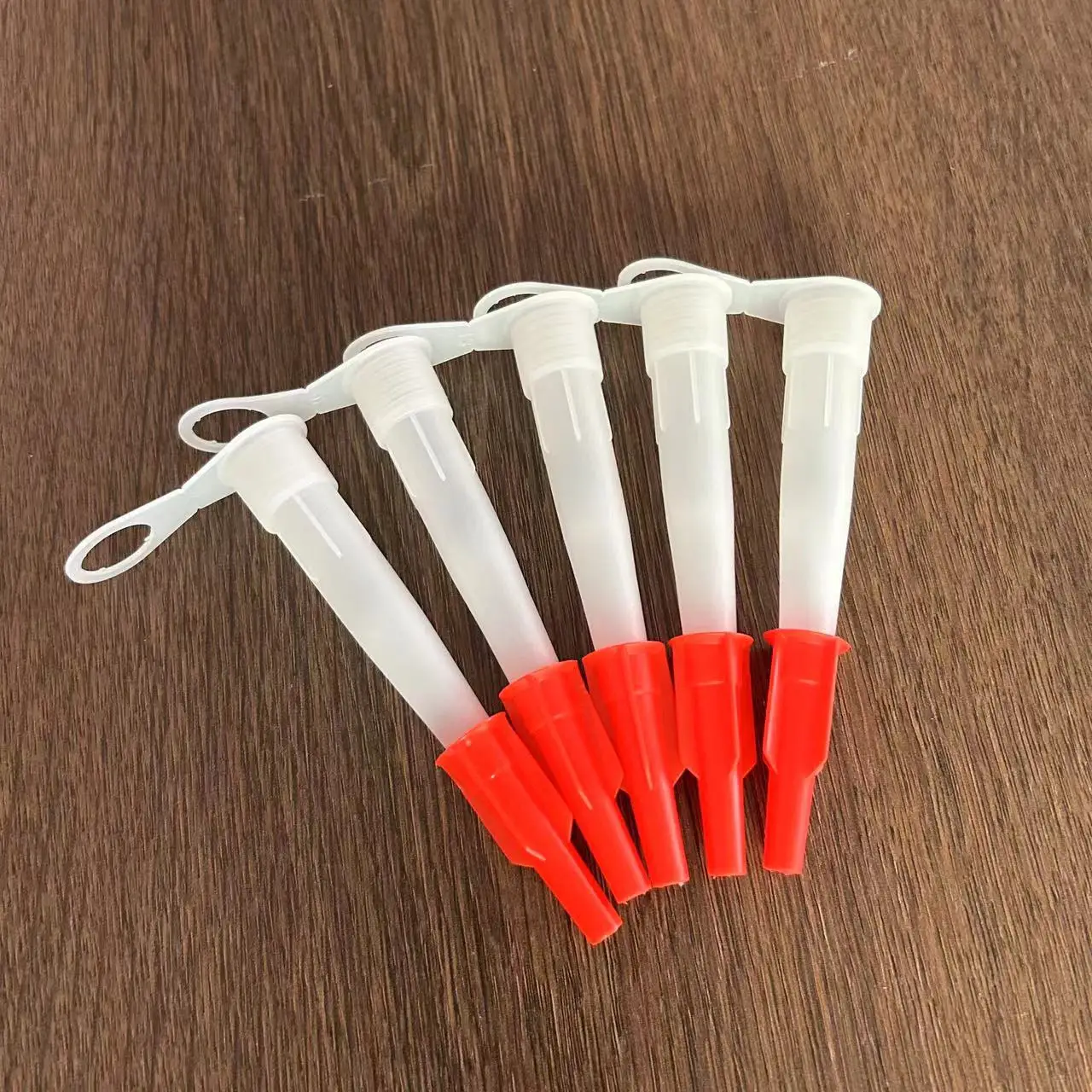 30PCS Spare Silicone Tube Nozzle Cap Re-sealable Mastic Cartridge Spare Red Nozzles Screw Cover For Silicone Caulking Pipes