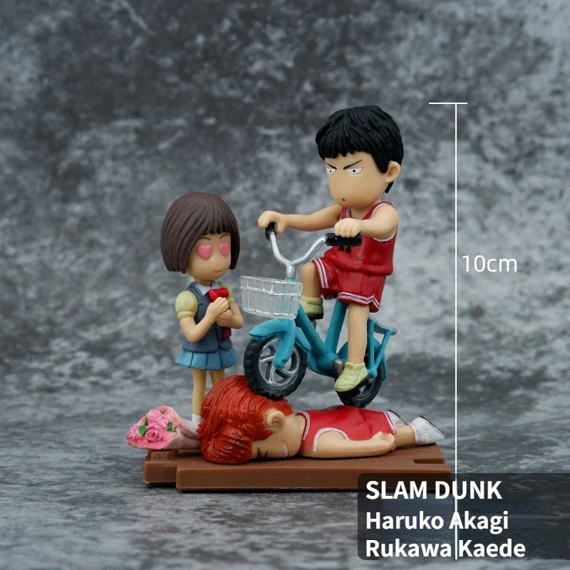 8-10cm SLAM DUNK Sakuragi Hanamichi Rukawa Kaede Akagi Takenori Anime modello periferico bambola ornamento da tavolo per auto azionata a mano