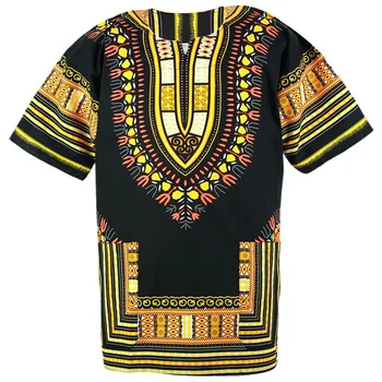 Dashiki אפריקני בגדים מסורתיים גברים נשים יוניסקס רופף להתאים חולצת טריקו אתנית אפריקאית לגברים pulover