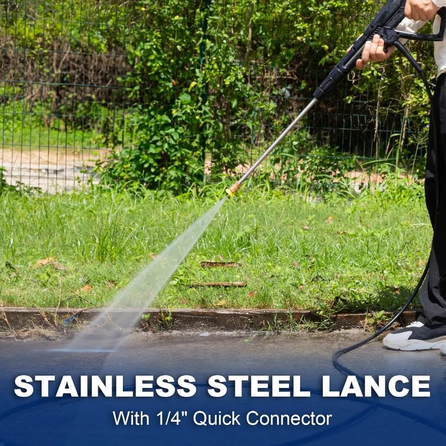 1.76 GPM 2300 PSI غسالة الضغط الكهربائية مع محرك طاقة عالي الأداء عصا متينة من الفولاذ المقاوم للصدأ 4 رذاذ قابل للتعديل رقم