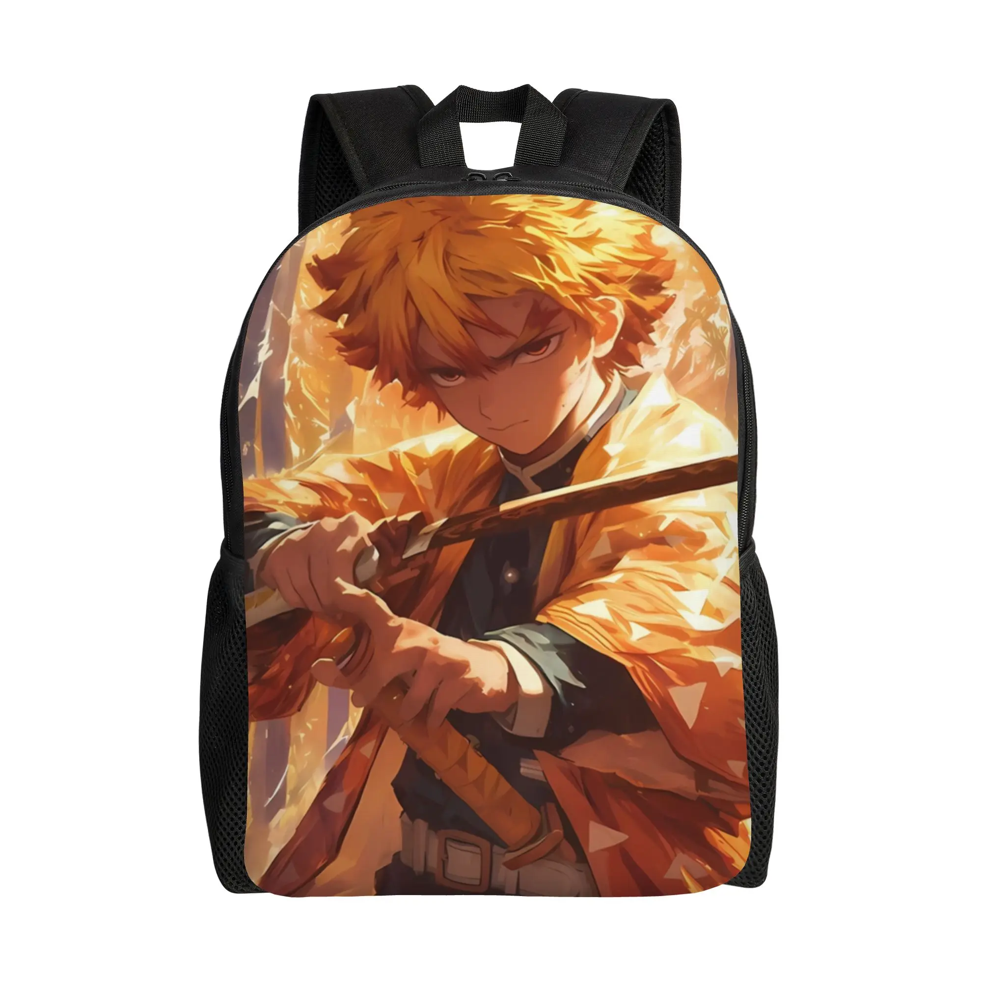 

Back to school season Anime Thunder Lightning Sword Master Rucksack Zenitsu Agatsuma Office Staff Harajuku Design Backpack