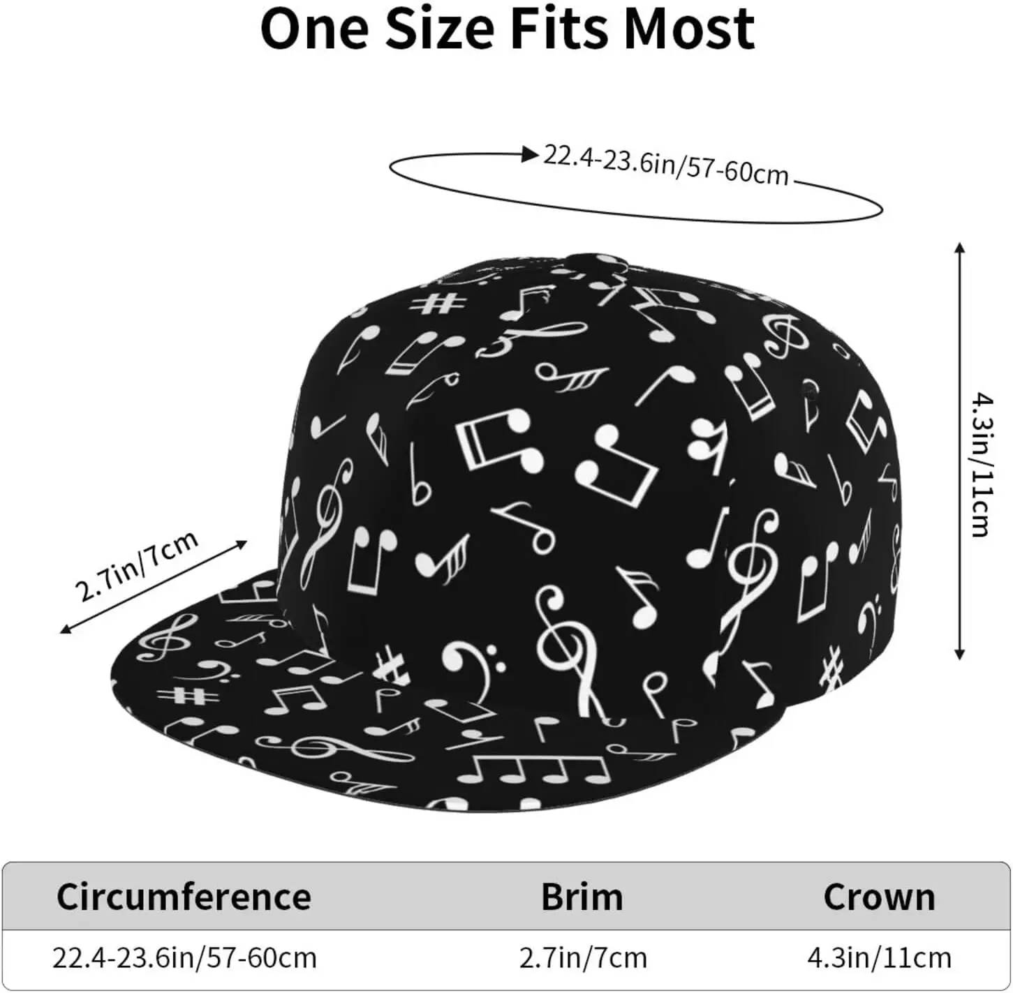 Music Note Piano Baseball Hat Caps Sun Protection Hat Outdoor Trucker Hat Adjustable Size for Women Men