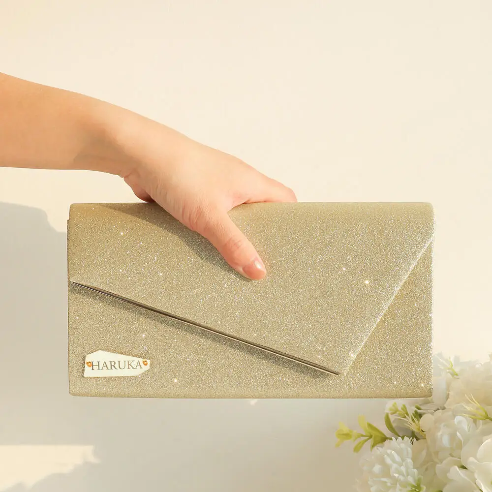 Custom Name Glitter Clutch Bag Personalized Engraved Evening Envelope Purse for Wedding Party Envelope Purse for Bridesmaid Gift