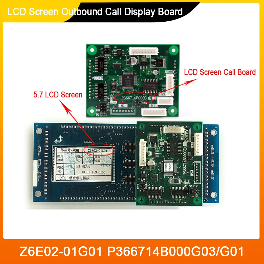 

Elevator LCD Screen Outbound Call Display Board Z6E02-01G01 P366714B000G03/G01 (Order Remark Breathing Board Model)