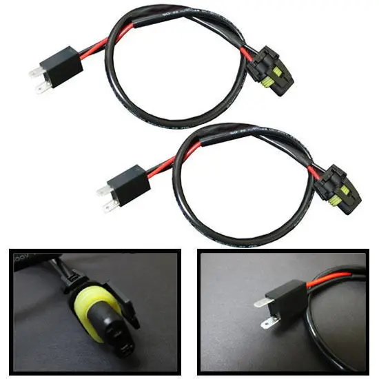 FStuning 10pcs H7 Socket to 9006 HB4 Wire Harness HID Xenon Power Cable relay Connector Xenon HID ballast to socket for HID Kit