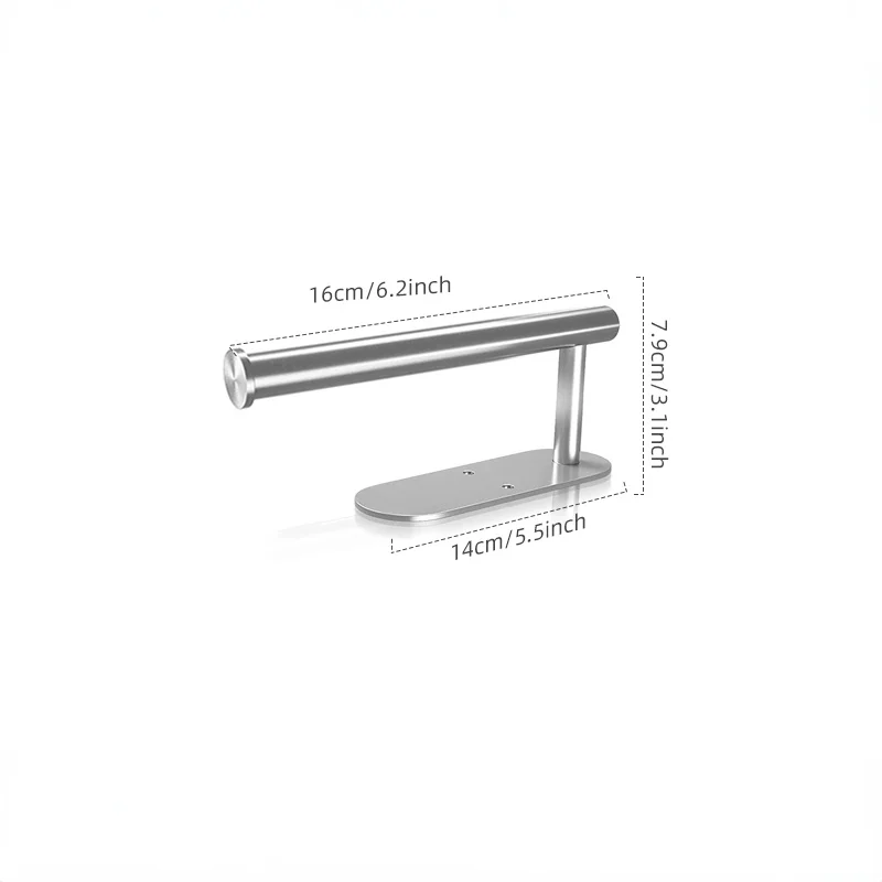 Wand halterung Toiletten handtuch Papier halter Kleber schwarz Silber Küchen rolle Papierst änder hängen Servietten regal Bad zubehör wc