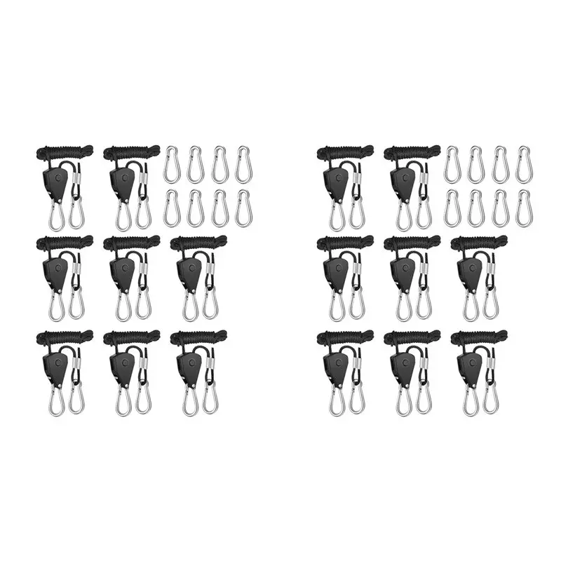 

ABBP-16Pack: Регулируемые крепления-тросы с храповым механизмом, тросы с храповым механизмом, крюки-храповики, регулируемые крюки для тросов, 2 м, 1/8 дюйма