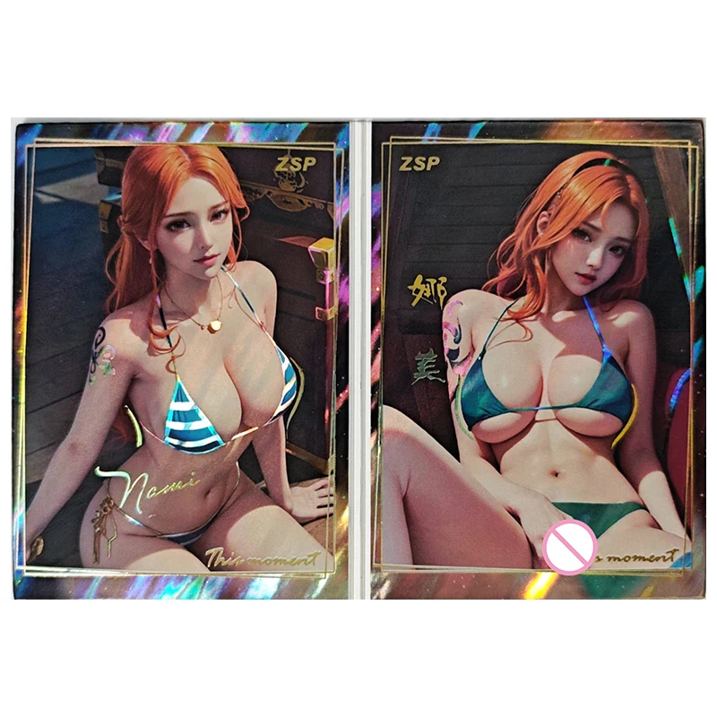 Anime Goddess Story Rare ZSP Fold Refraction Foil Louis Nami Hancock Ningguang Toys for boys Collectible Cards Birthday Present