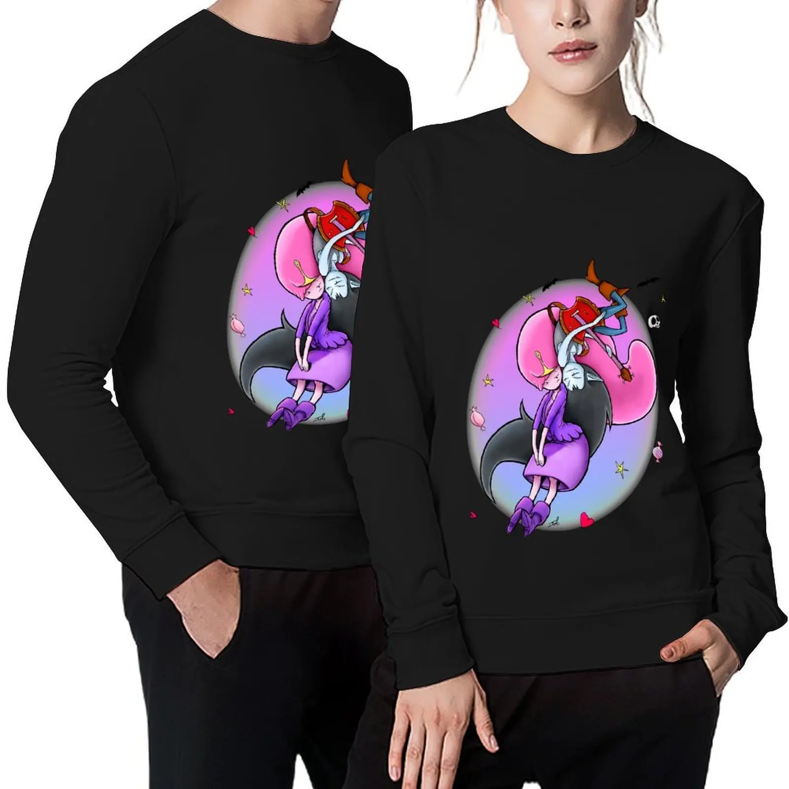 

Marceline and Princess Bubblegum Pullover graphic t shirts men autumn men clothing autumn jacket men hooded sweatshirts