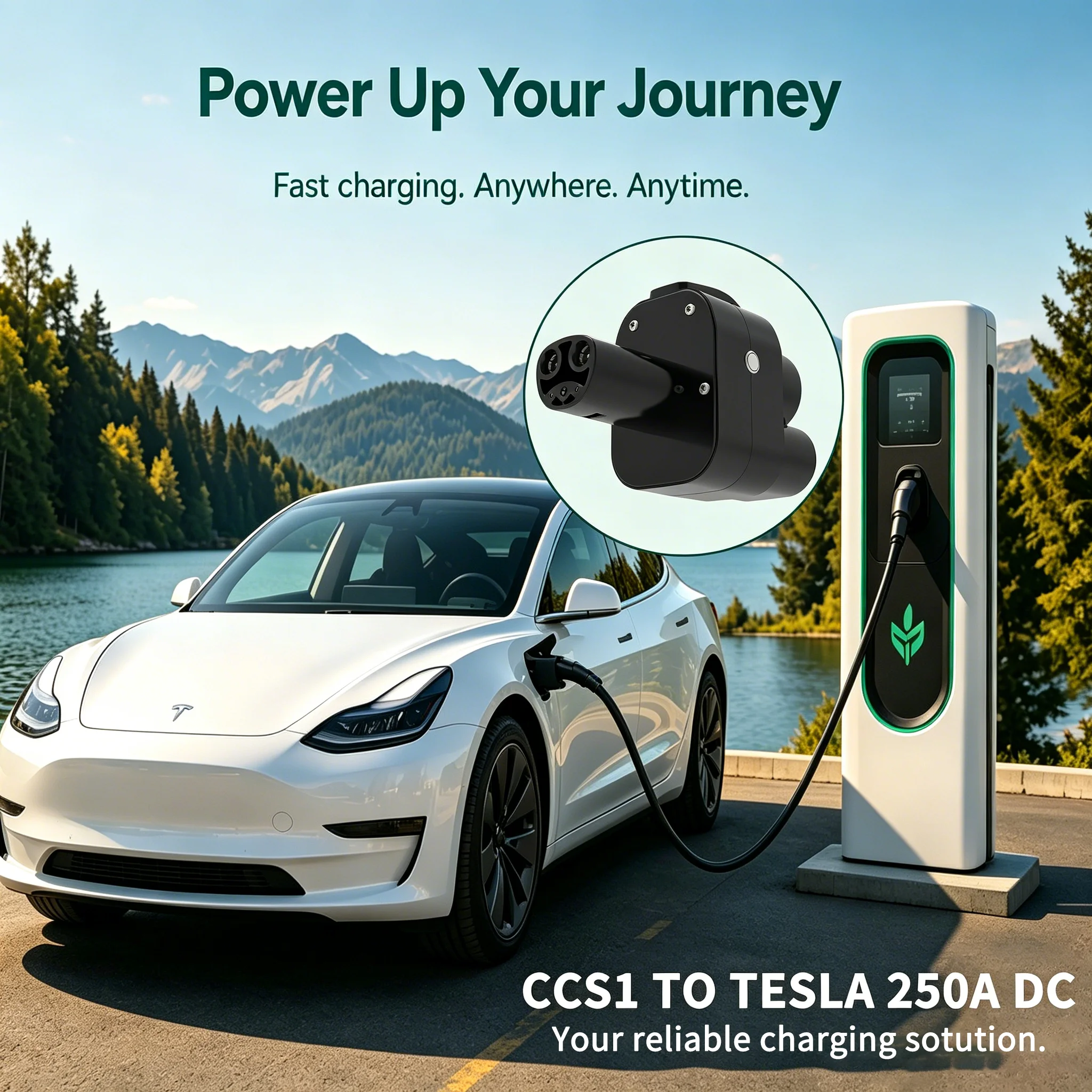 우펀 CCS1-테슬라 어댑터 CCS1-NACS DC 고속 충전 어댑터 250A 250KW EV 충전기 컨버터 (테슬라 모델 3, Y, S, X용) 썸네일 5