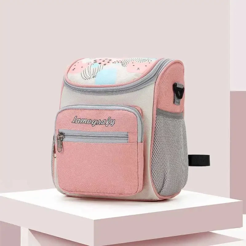 Bolsas de pañales universales, bolso ligero para mamá, bolso impermeable para bebé, bolso de dibujos animados para bebé, botella de leche para