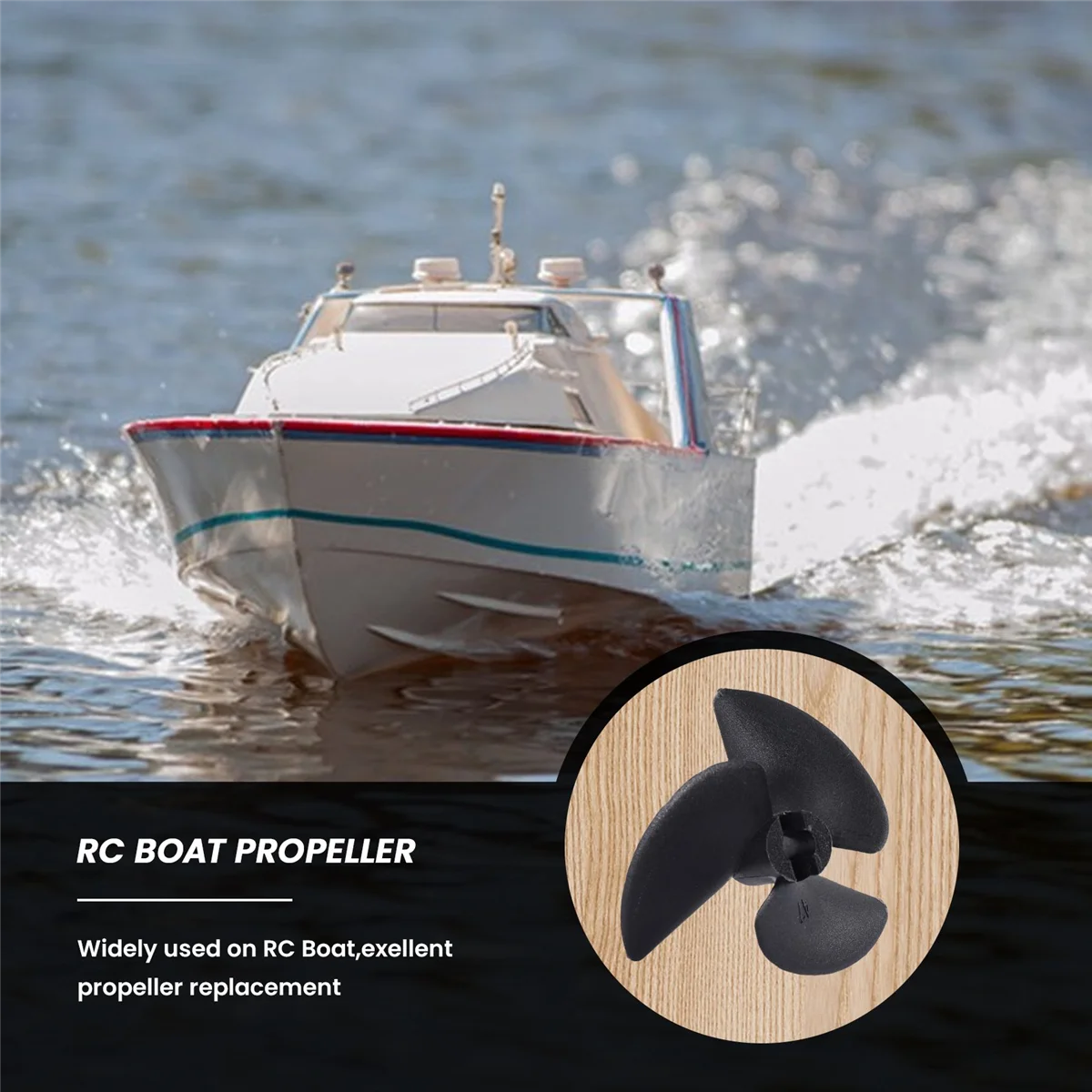 P40D47 RC-bootpropellerpeddel met drie bladen voor borstelloze motor