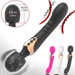 Gode vibrateur puissant en silicone à double moteur, grande taille, masseur de point G, jouet sexuel pour Couple, stimulateur de Clitoris pour adultes