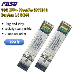 10G SFP+ Fiber Optical Transceiver Module 10/20KM For Cisco/UBNT/Mikrotik/Netgear Switch Single Mode Duplex LC 1310nm SFP Module