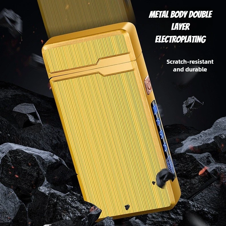 

new Upgraded Type-c Charging Smart Digital Display Lighter, Windproof Dual Arc Pulse Charging Electronic Lighter